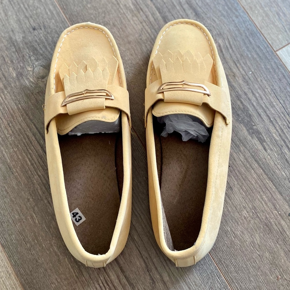 YELLOW LOAFERS FLATS SLIPON SHOES - Picture 7 of 11